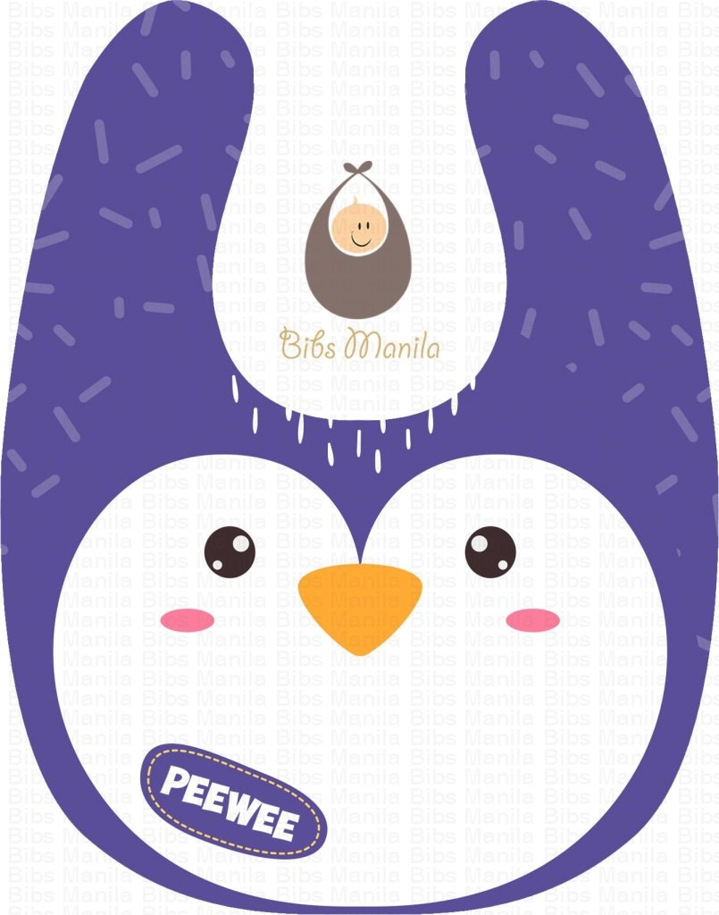 Animal Face Penguin Bibs
