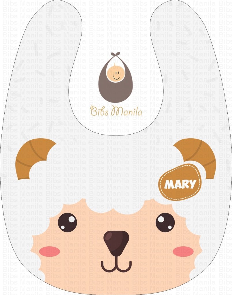 Animal Face Sheep Bibs