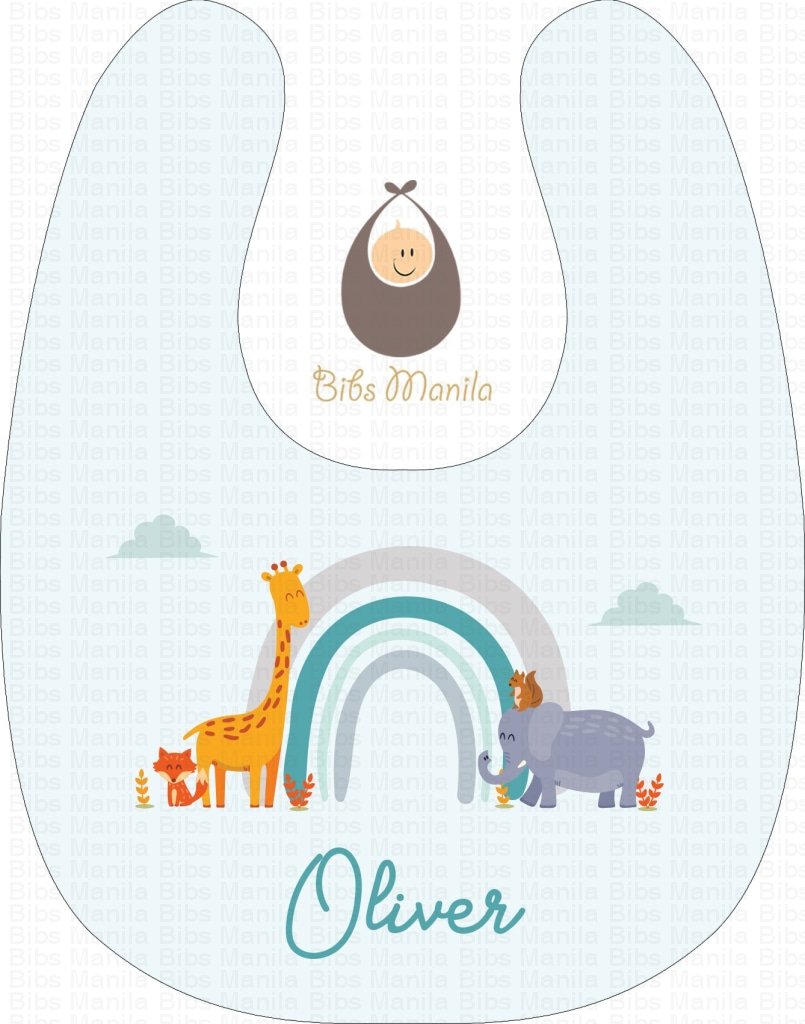 Animals And Rainbow Bibs