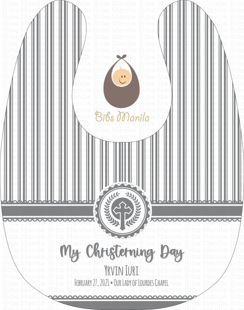 Baptism (Gray) Bibs