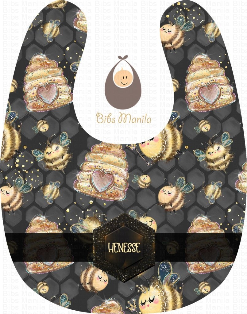 Bee Hive Dark Honeycomb Bibs