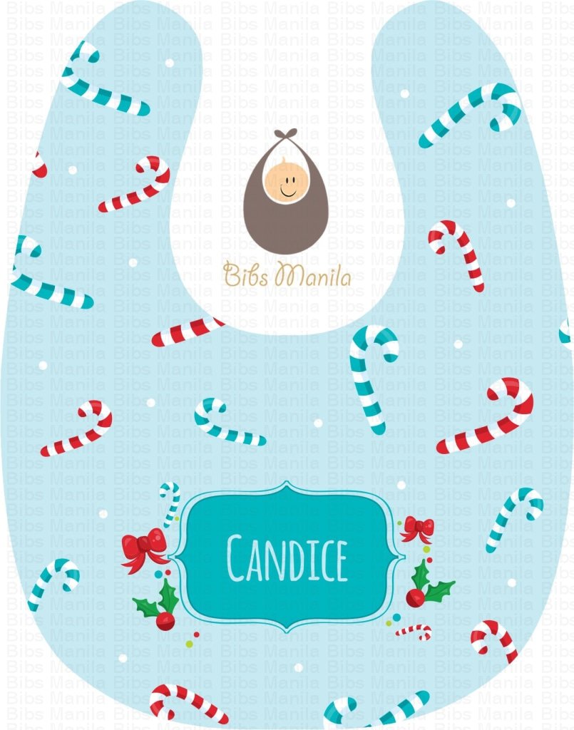 Candy Cane Snow Bibs