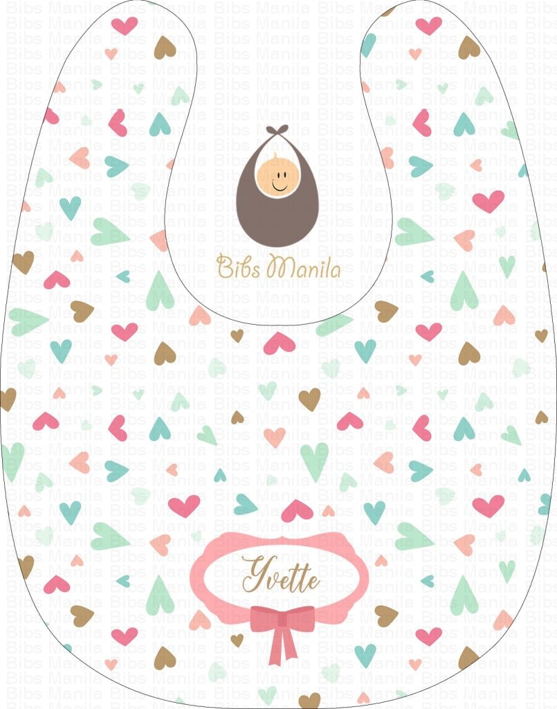 Ditzy Hearts Bibs