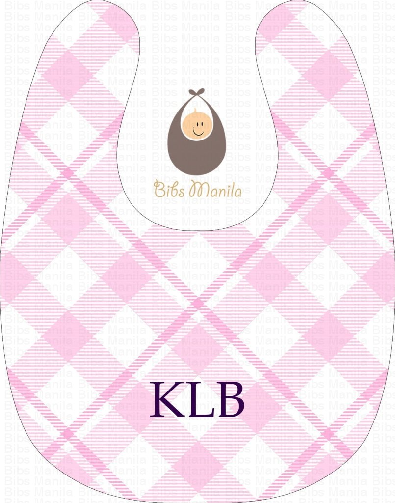Ginghams Checkered Plaid Pink Bibs