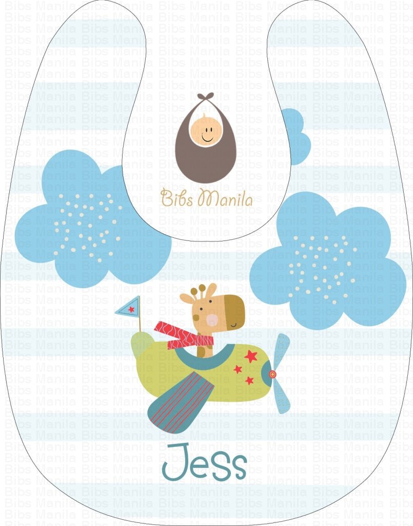 Giraffe On Sky Bibs