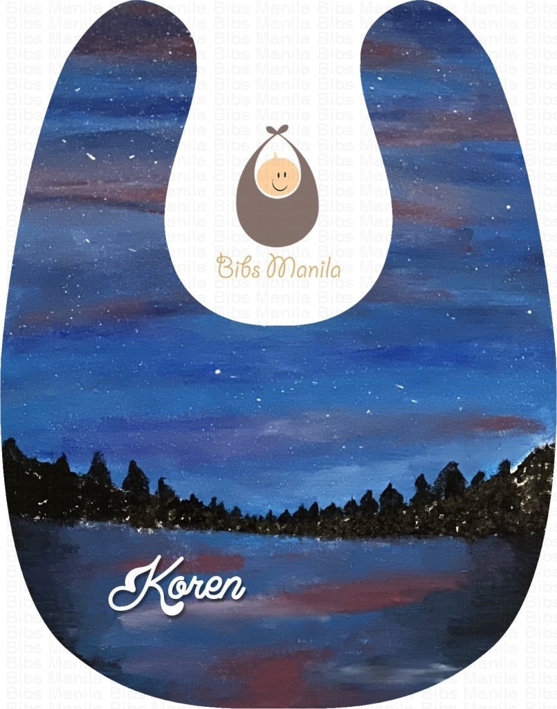 Hand-Painted Bib 17: Sky Spectrum Bibs