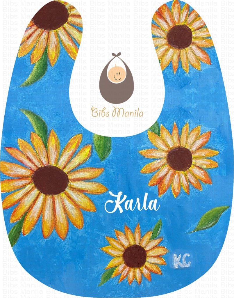 Hand-Painted Bib 2: Sunflowers Bibs