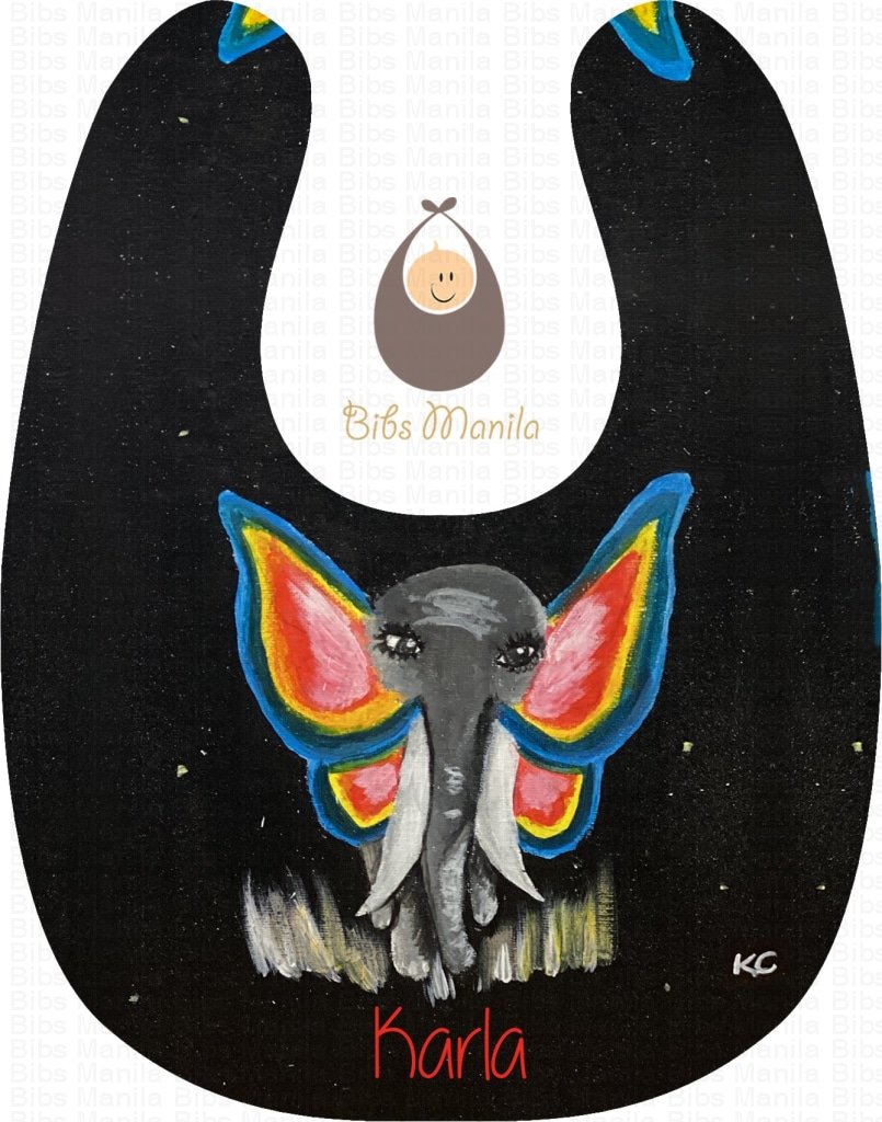 Hand-Painted Bib 6: Galaxy Elephant Bibs