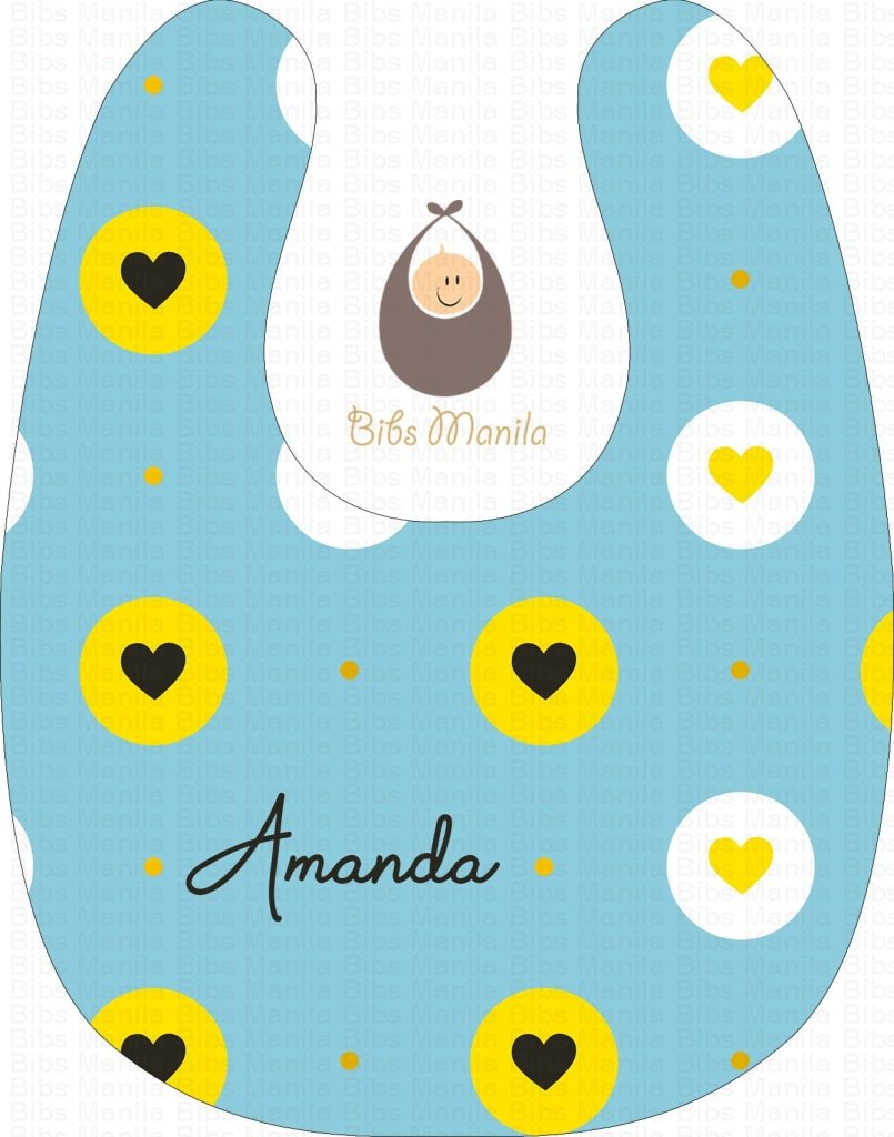 Heart Buttons Bibs