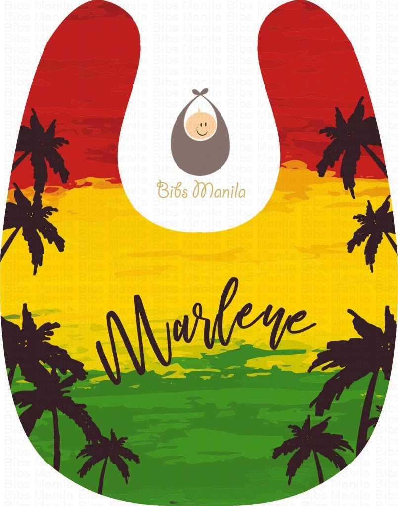 Jamaican theme Personalized Baby Bib