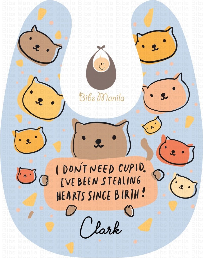 Kitty Cupid Cloud Bibs