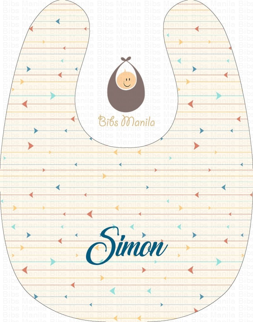 Thin lines and arrows Personalized Baby Bib