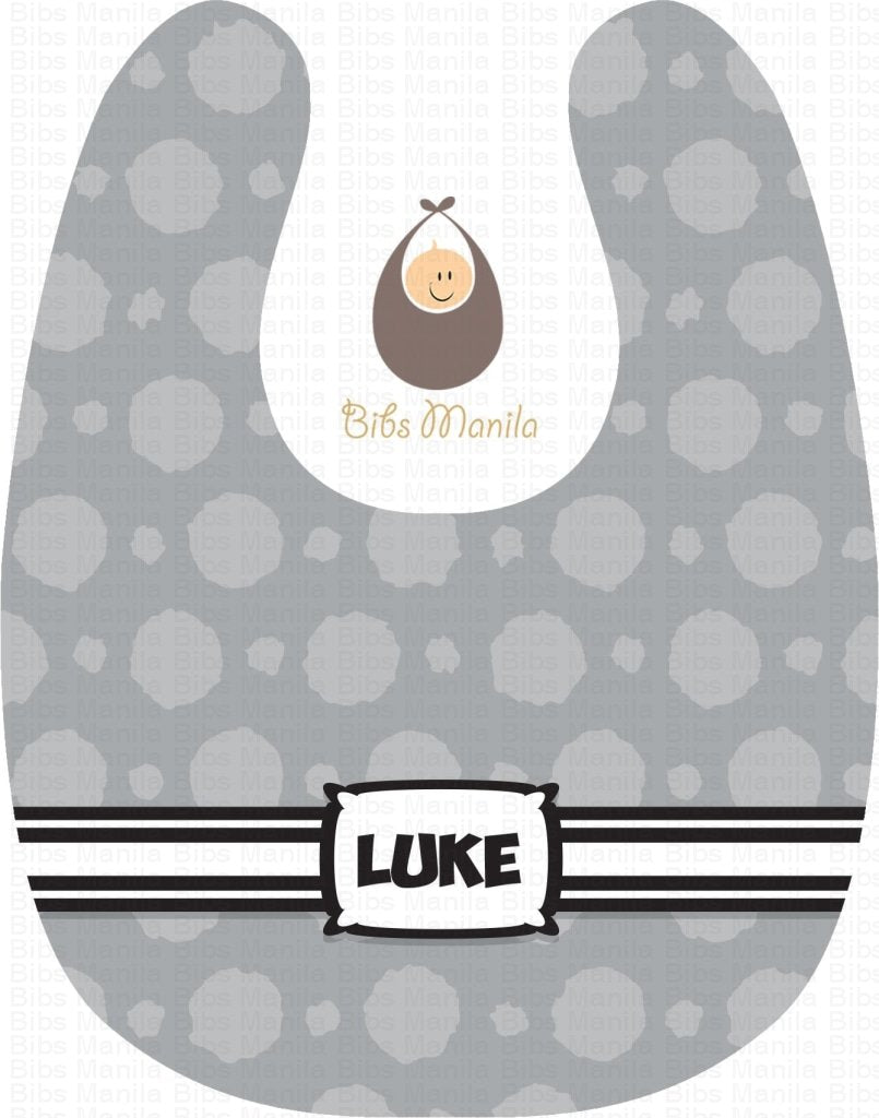 Loca Over Polka Gray Bibs