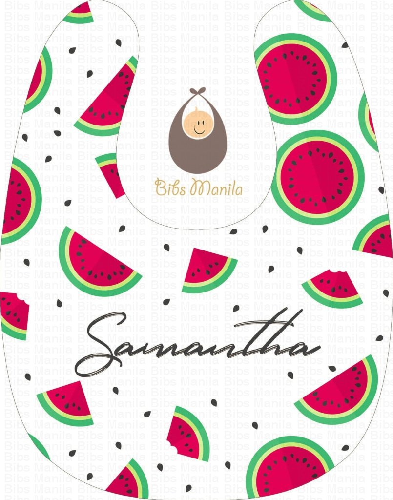 Lotsa watermelons Personalized Baby Bib