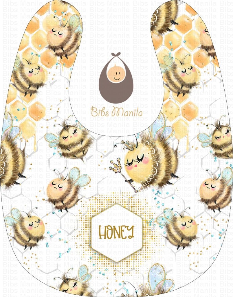 Queen Bee Hive In White Butter Bibs