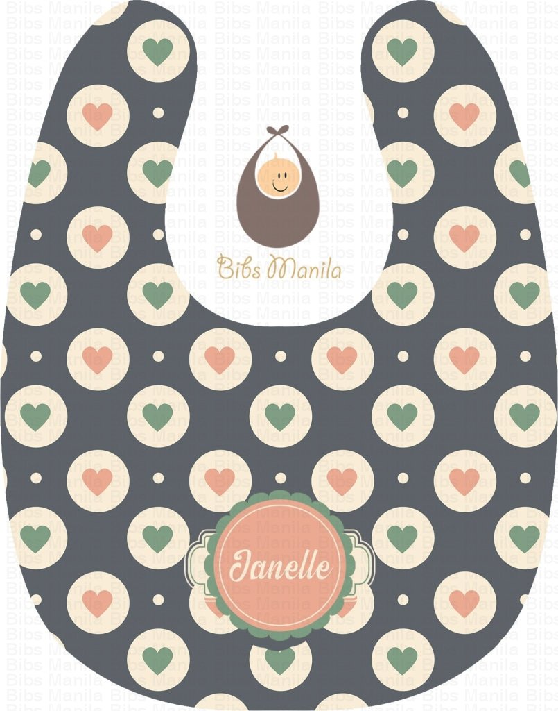 Retro Hearts Bibs
