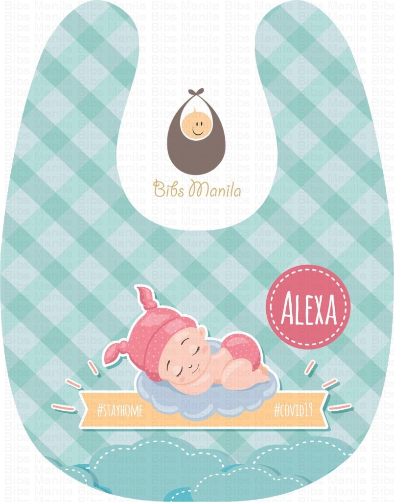 Baby Sleeping and Staying Home Quarantine Baby Bib