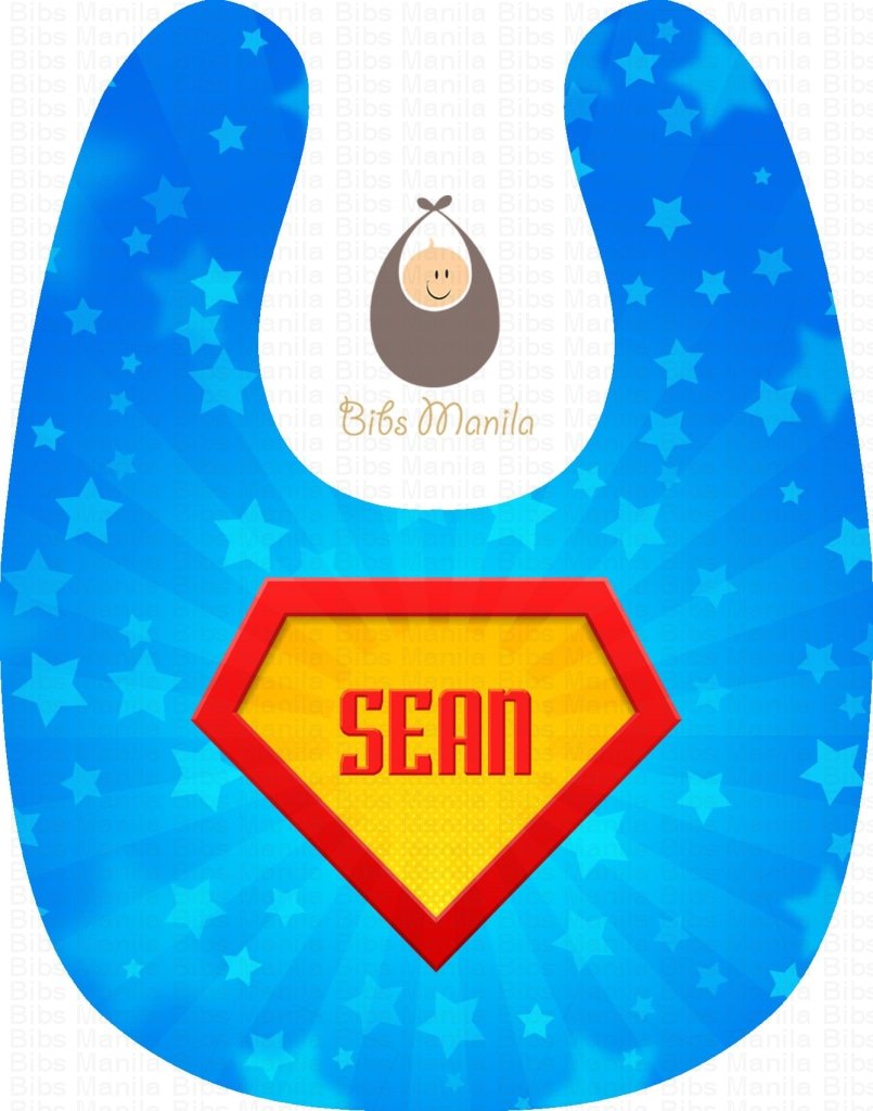Super Personalized Baby Bib with Stars