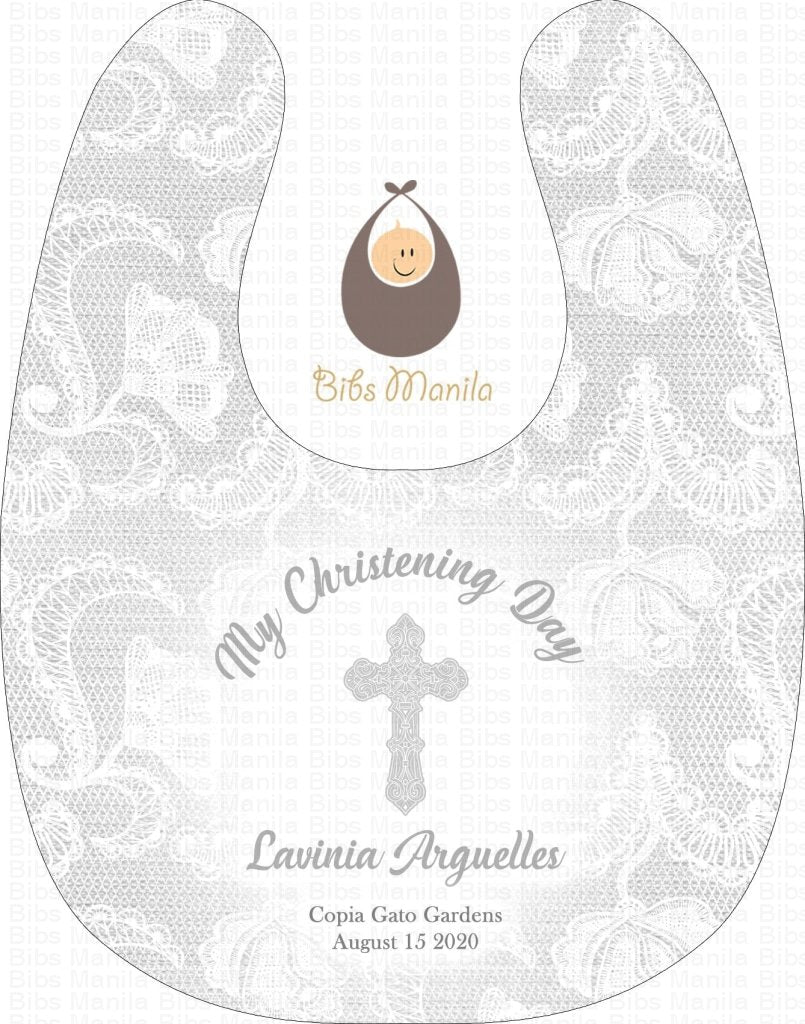 White Baptism Bibs