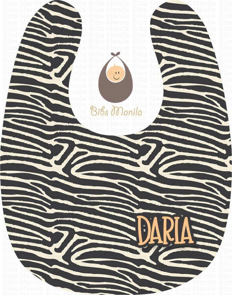 Zebra Creme Bibs