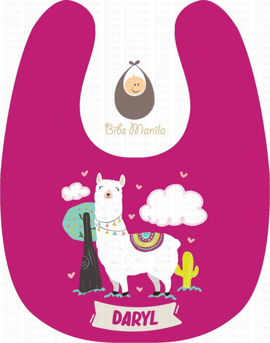 Hakuna Ma-Llama Plum Bibs