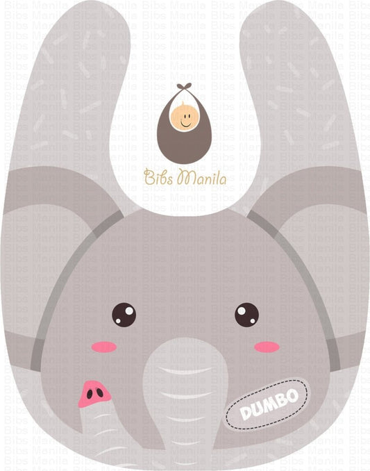 Animal Face Elephant Bibs