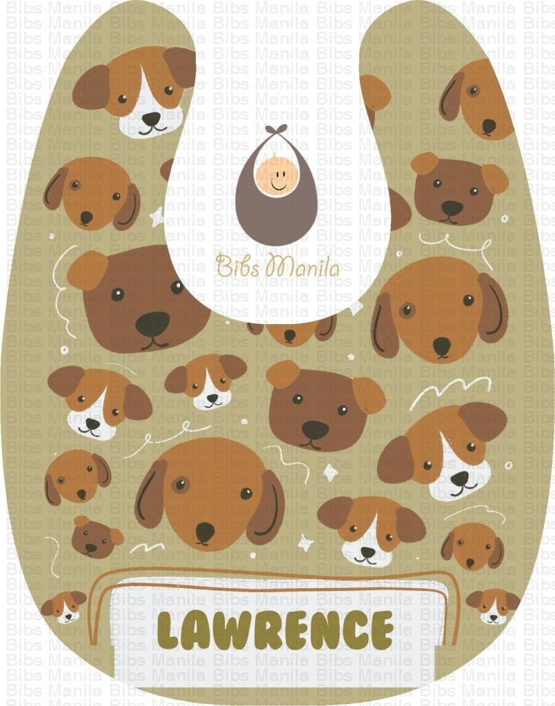 Babys Best Friend Brown / With Waves Bibs