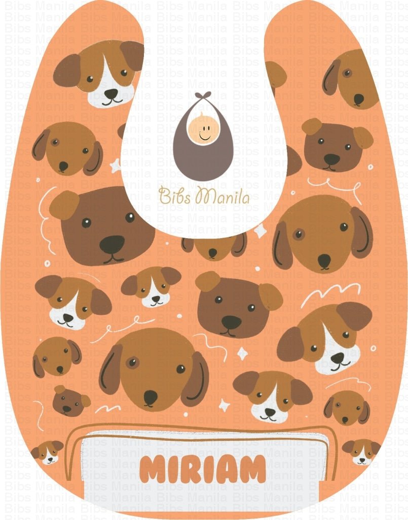 Babys Best Friend Peach / With Waves Bibs