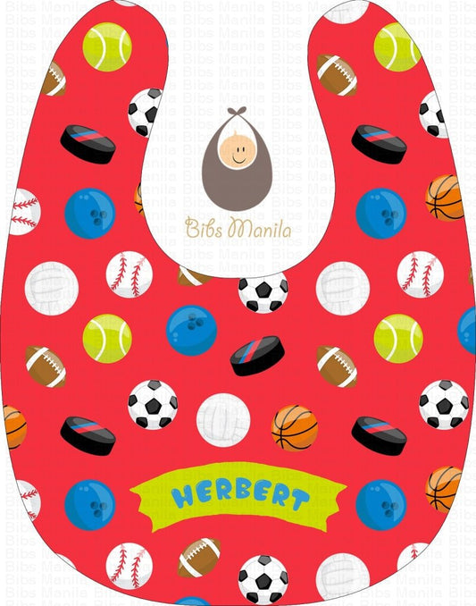 Balls Of Sport In Lane Red Bibs