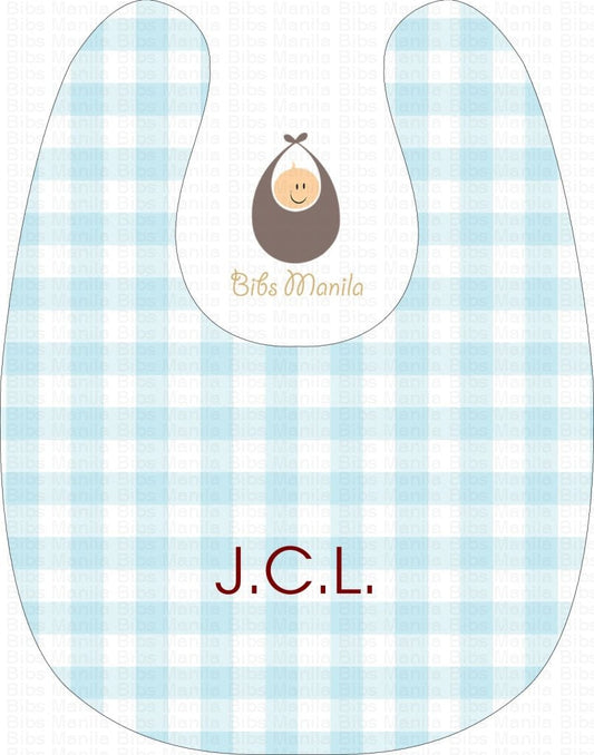 Classic Ginghams Baby Blue Bibs