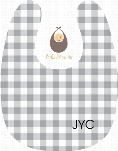 Classic Ginghams Light Gray Bibs