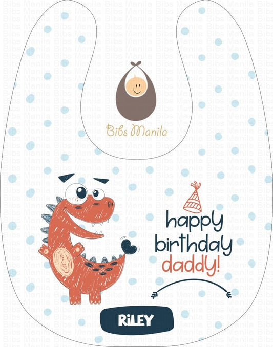 Dino Birthday Greeting Bibs