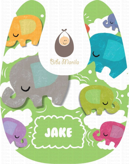 Elephant Dreams Avocado Bibs