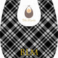 Ginghams Checkered Plaid Black Bibs