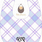 Ginghams Checkered Plaid Light Violet Bibs
