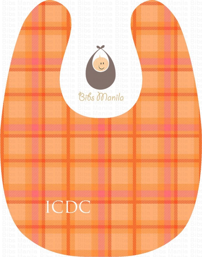 Ginghams Checkered Plaid Orange Bibs