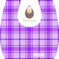 Ginghams Checkered Plaid Purple Bibs