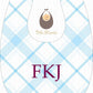 Ginghams Checkered Plaid Skyblue Bibs