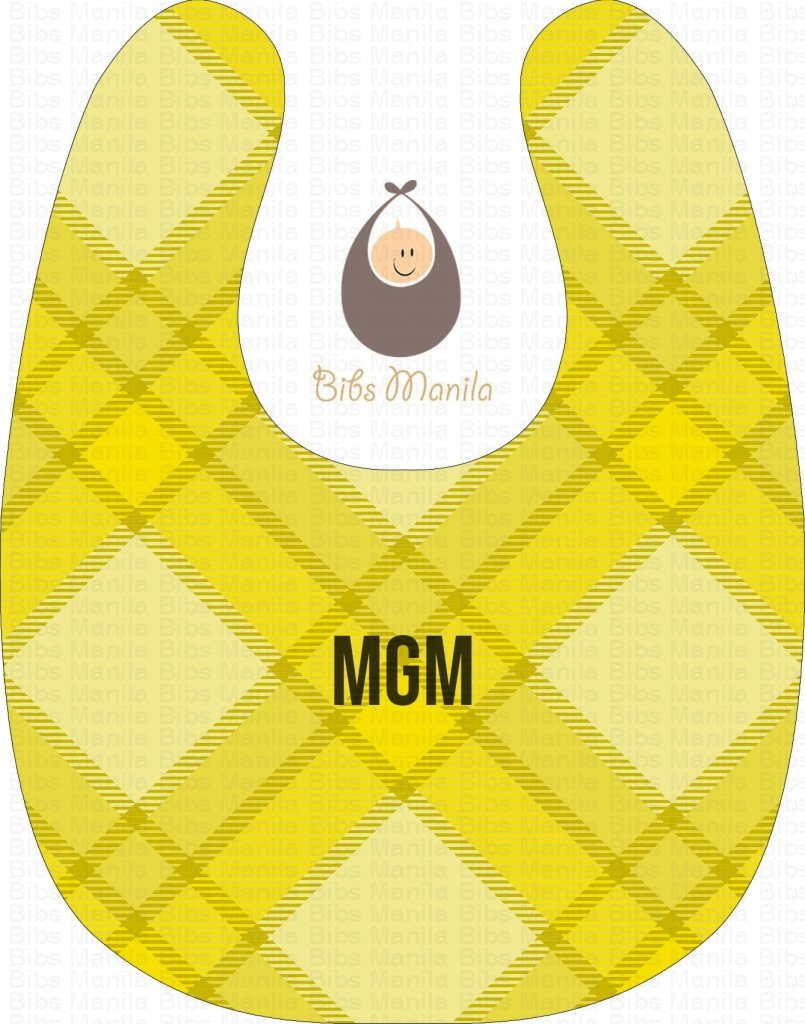 Ginghams Checkered Plaid Yellow Bibs