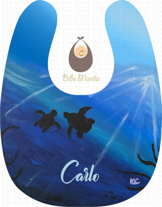 Hand-Painted Bib 8: Sea Voyage Bibs