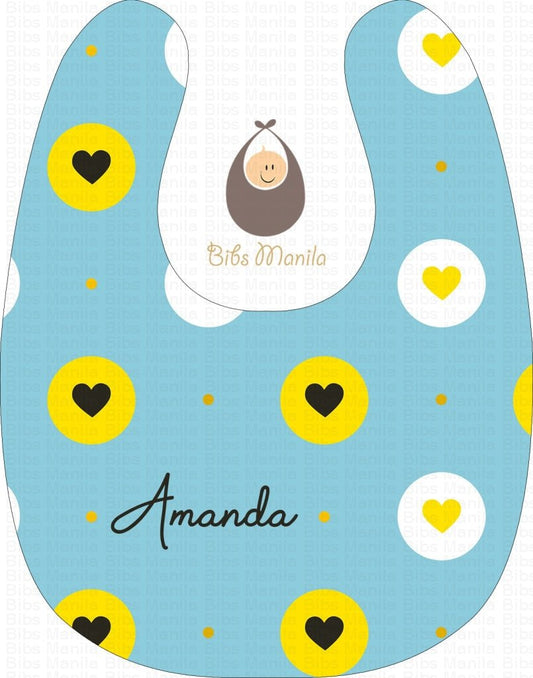 Heart Buttons Bibs