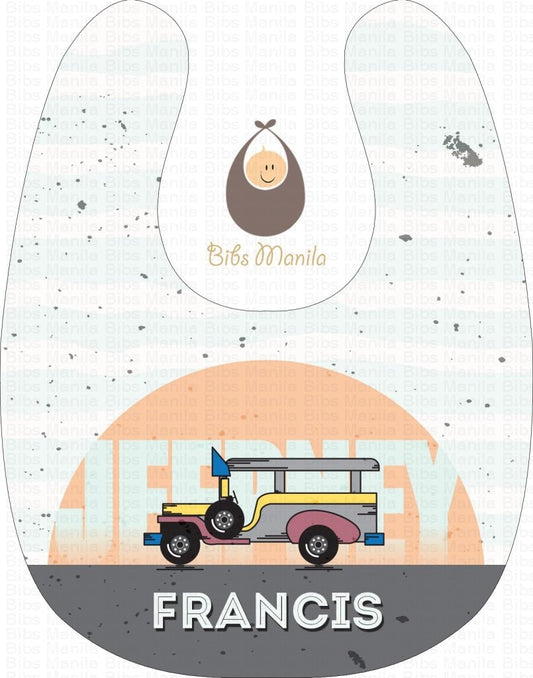 Filipino Jeepney Personalized Baby Bib