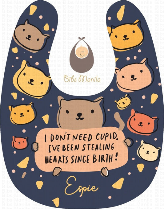 Kitty Cupid Midnight Bibs