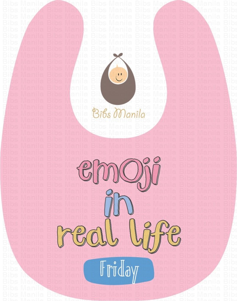 Live Emoji In Baby Pink Bibs
