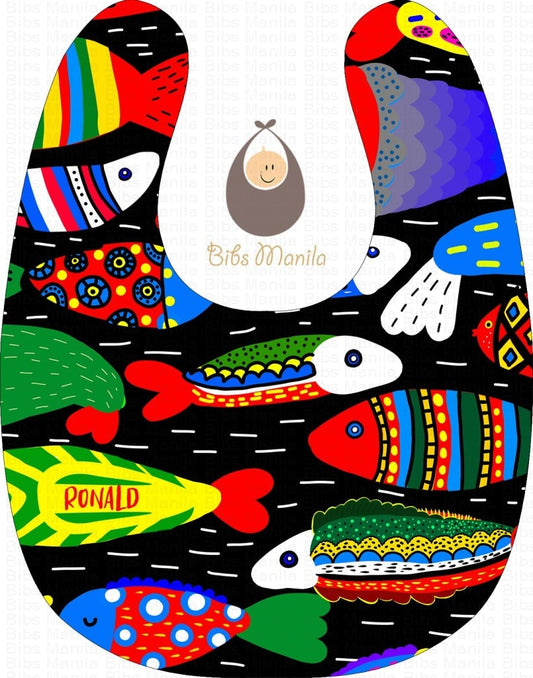 Mosaic Fish Bibs