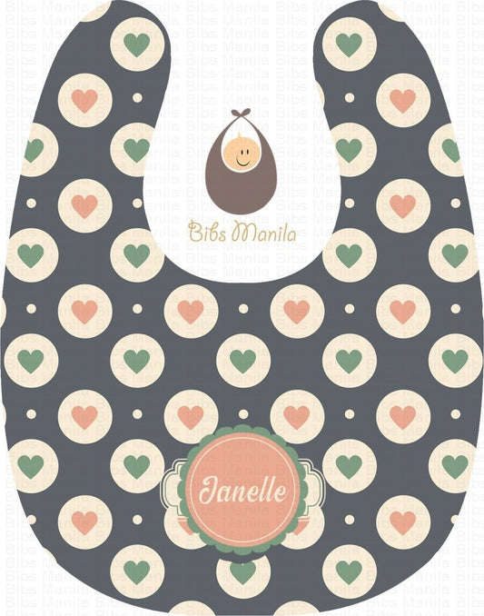 Retro Hearts Bibs
